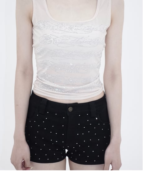bijou denim short pants
