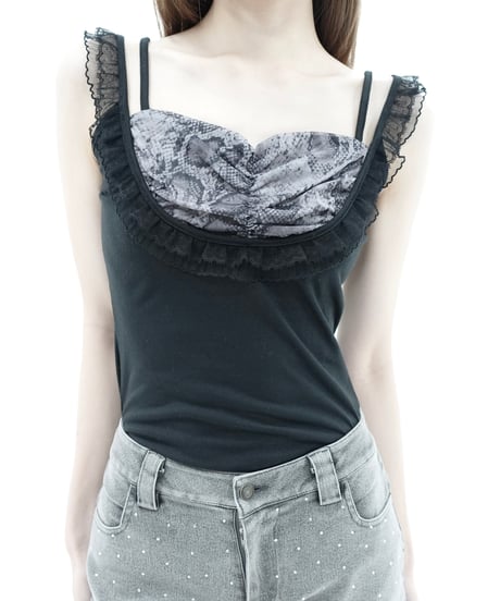 animal frill camisole
