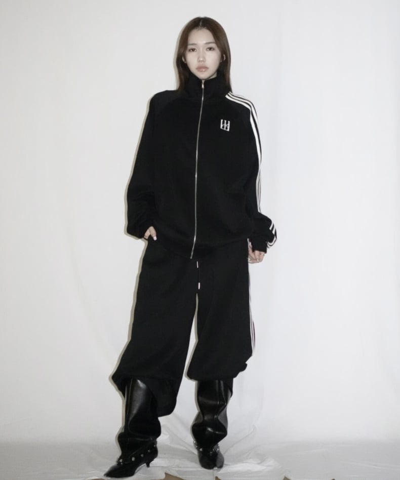 kiss the club 新品未使用　jersey jacket pants line unisex jersey jacket (black) | KISS THE CLUB