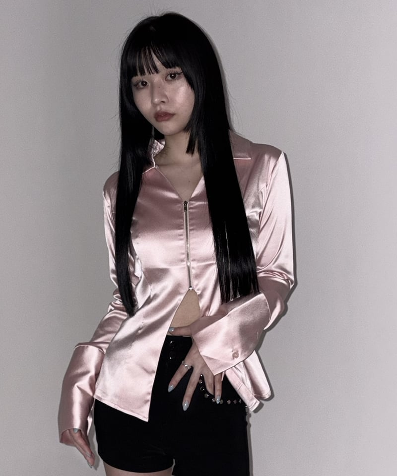 satin luxe shirt | KISS THE CLUB