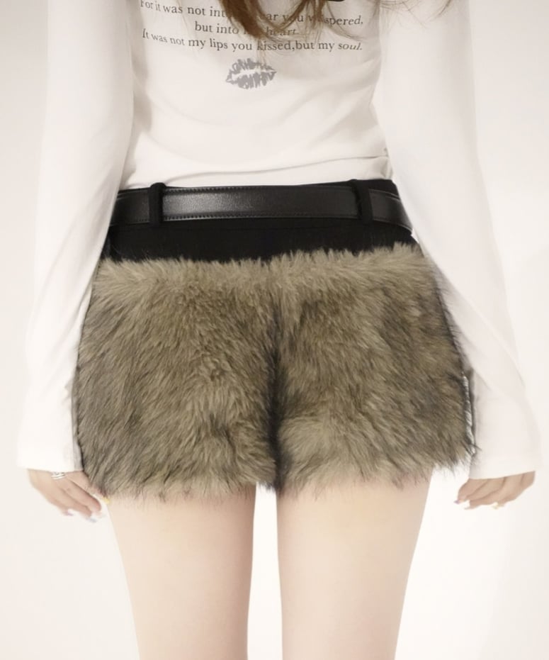 cozy fur shorts | KISS THE CLUB
