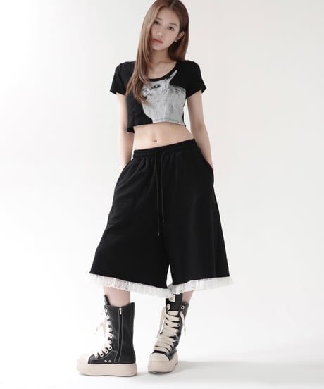 lace half pants