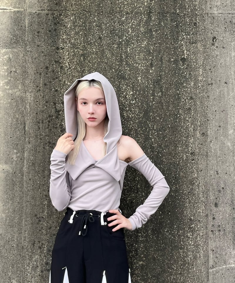 cross hoodie tops | KISS THE CLUB