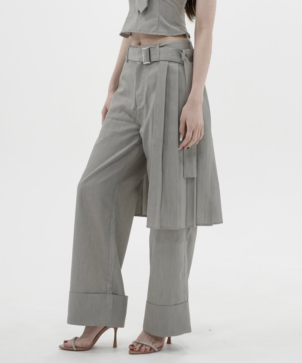 2way pleats slacks pants | KISS THE CLUB