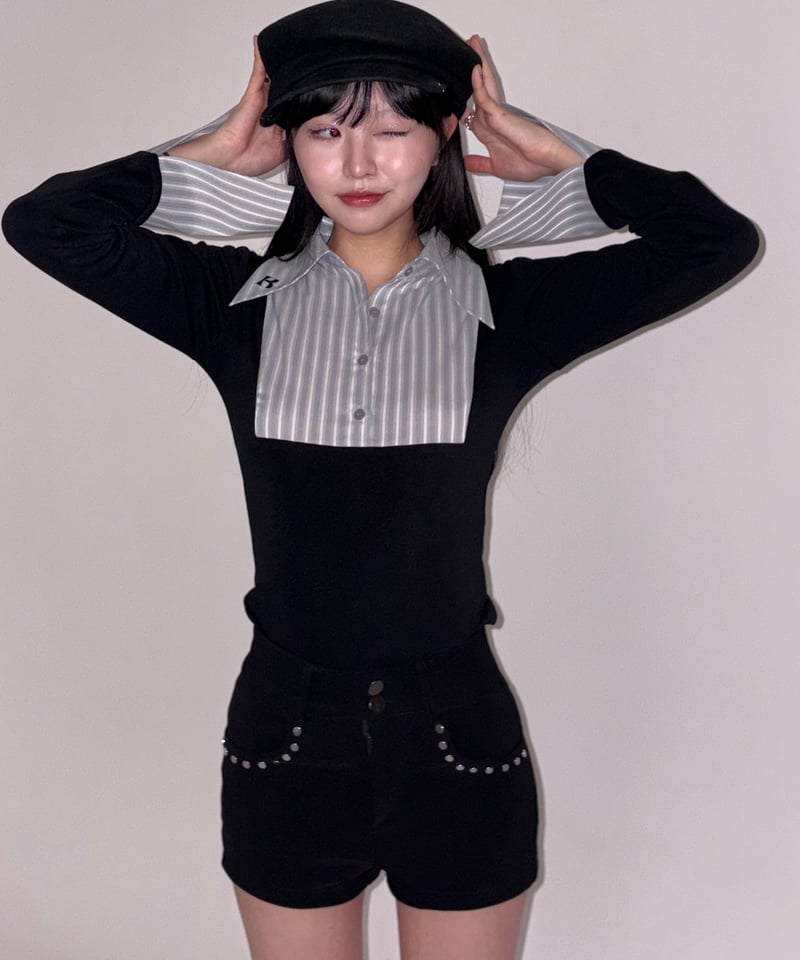 再入荷】studded short pants | KISS THE CLUB