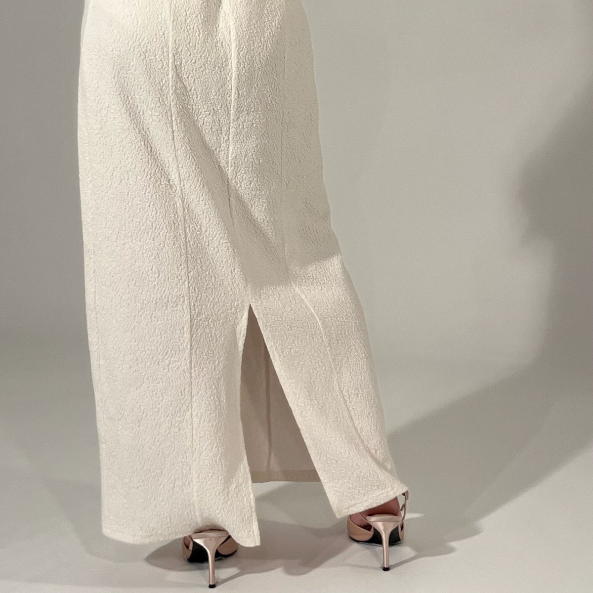 ビーティングハート　オフホワイト　ロングジレ ビーティングハート オフホワイト ロングジレ ビーティング