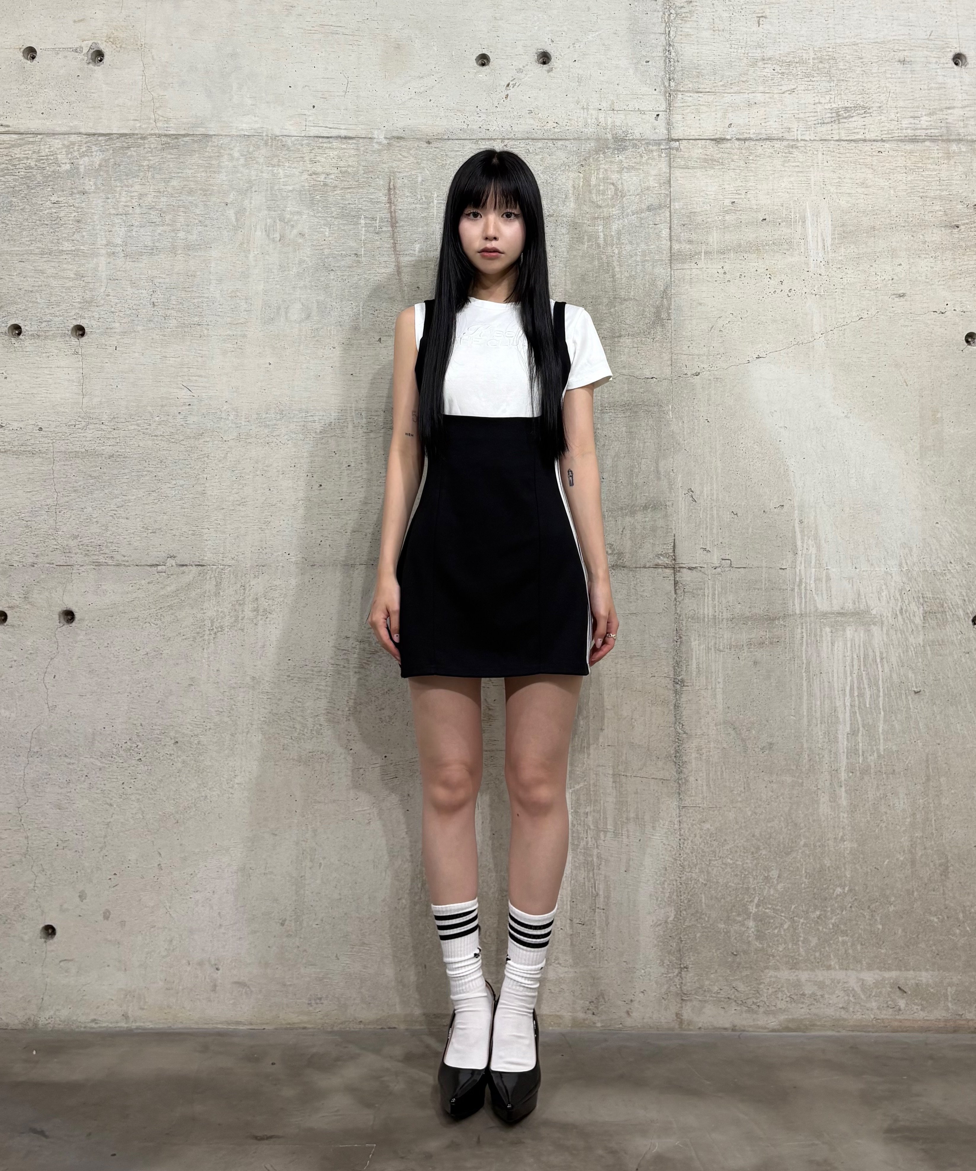 スカート KISS THE CLUB layered mini onepiece 再入荷】line layerd mini onepiece | KISS THE CLUB