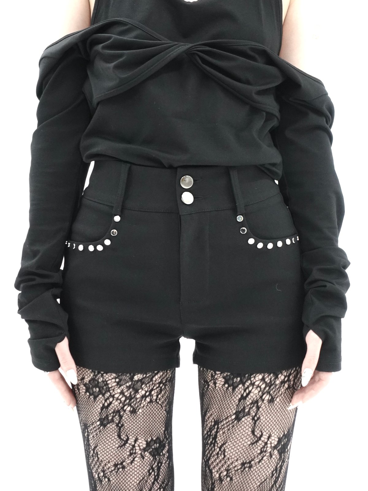 studded short pants | KISS THE CLUB