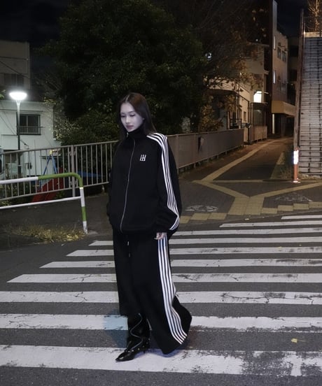 line unisex jersey pants (black)