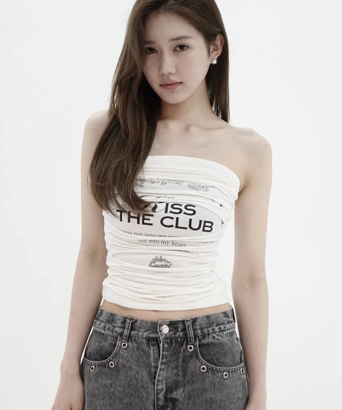 トップス kisstheclub harness cracked tops White harness cracked tops | KISS THE CLUB