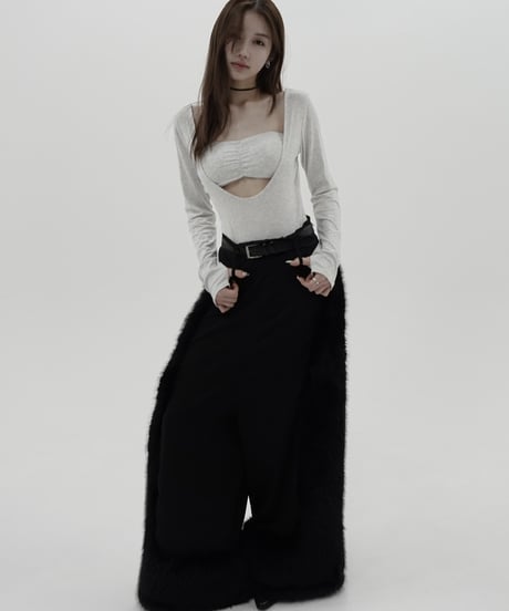 fur loose pants