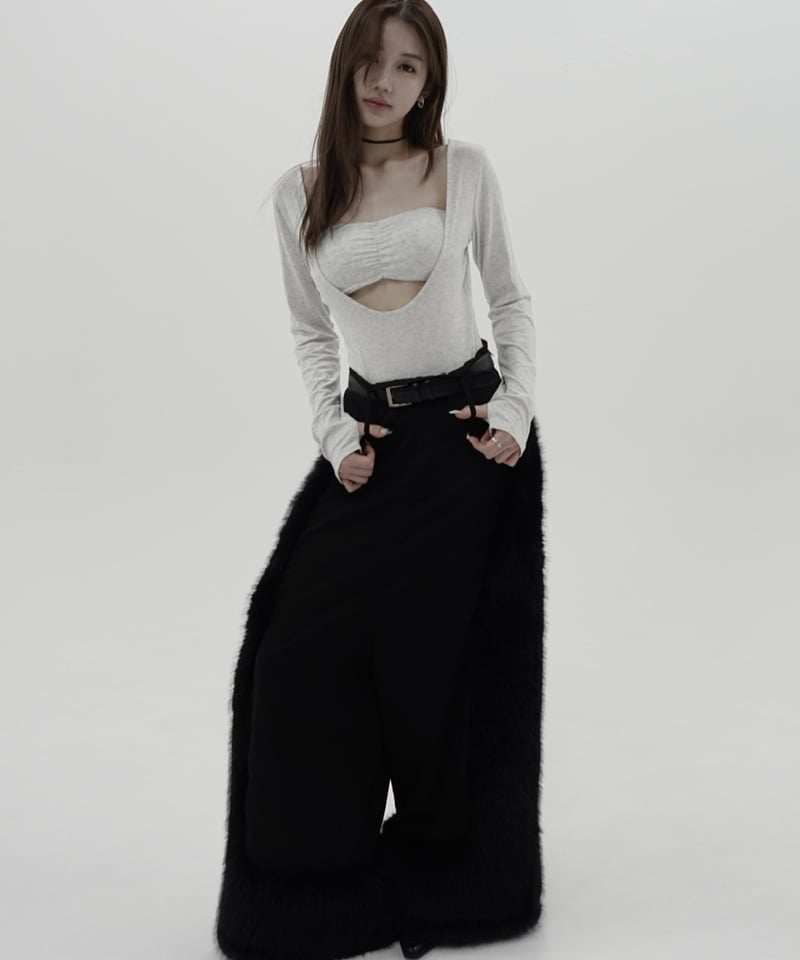 KISS THE CLUB キスザクラブ cozy fur shorts cow fur loose pants | KISS THE CLUB