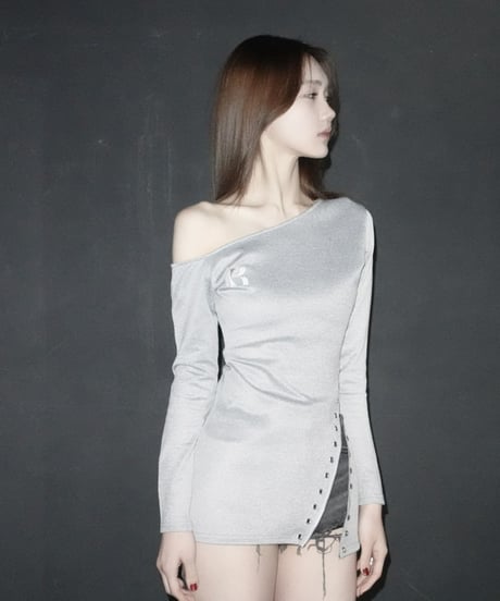 one shoulder zip tunic