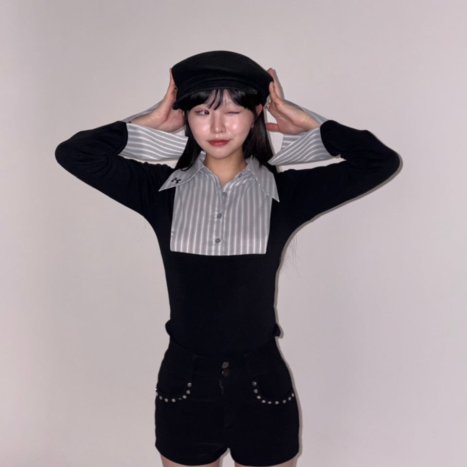 トップス KISS THE CLUB POPUP lady slim shirt tops lady slim shirt tops | KISS THE CLUB