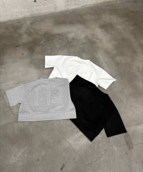 embossed cropped tee