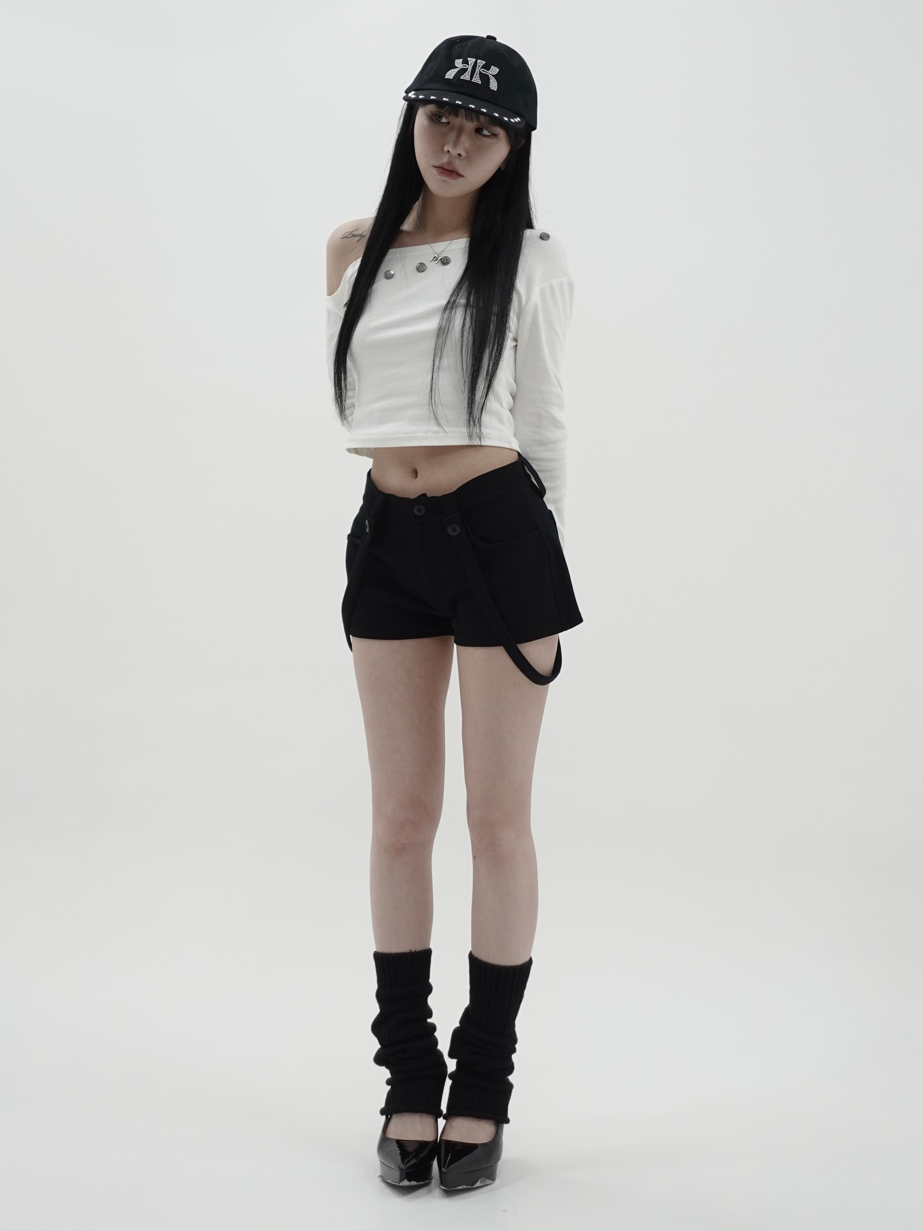 suspender shorts | KISS THE CLUB