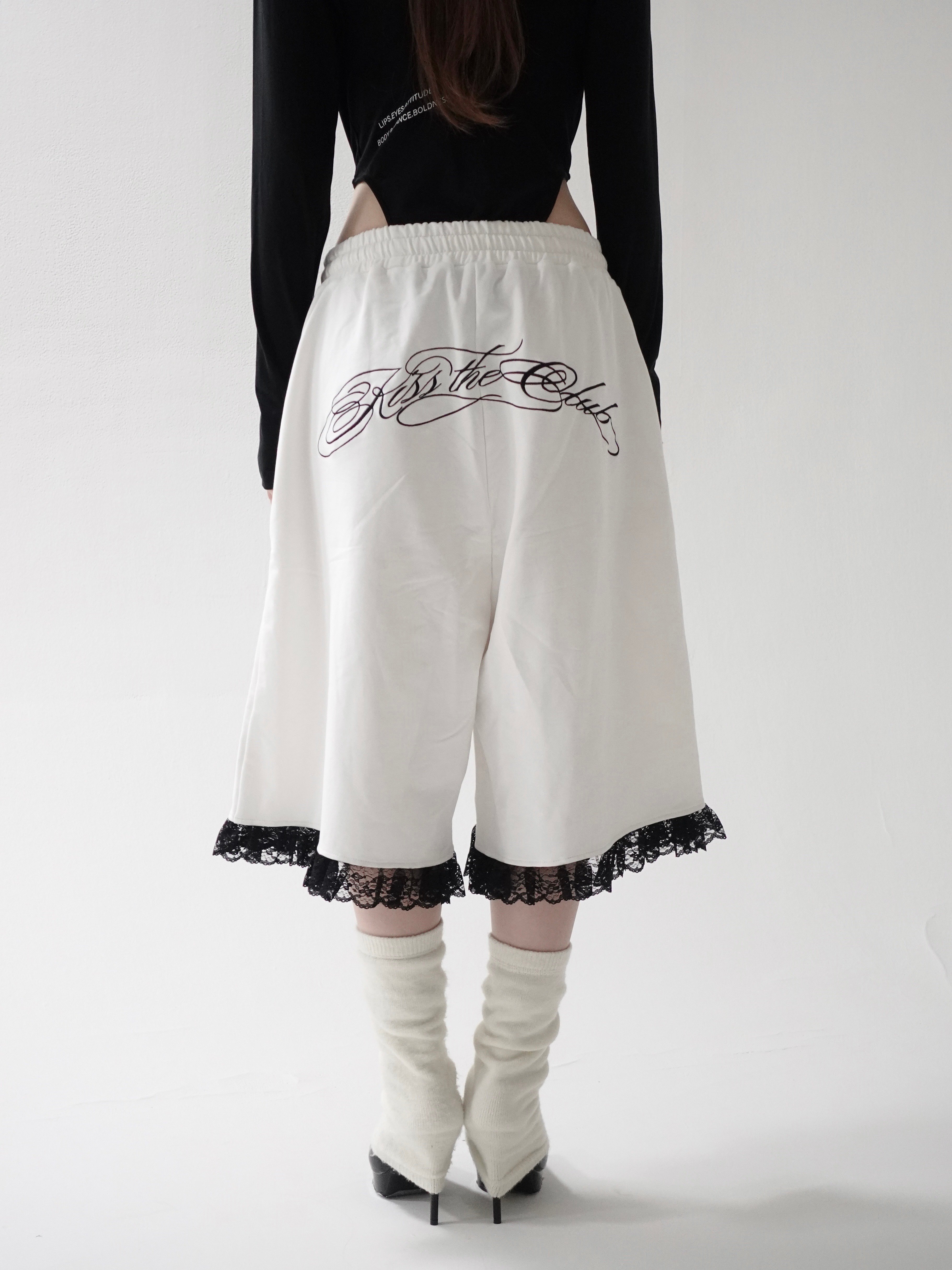 lace half pants | KISS THE CLUB