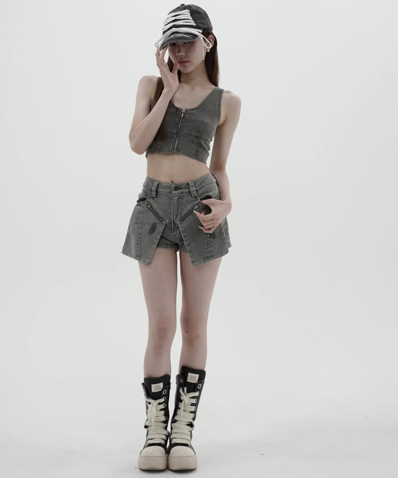帽子 KISS THE CLUB edge cross cap gray KISS THE CLUB edge cross cap グレー edge cross cap | KISS THE CLUB