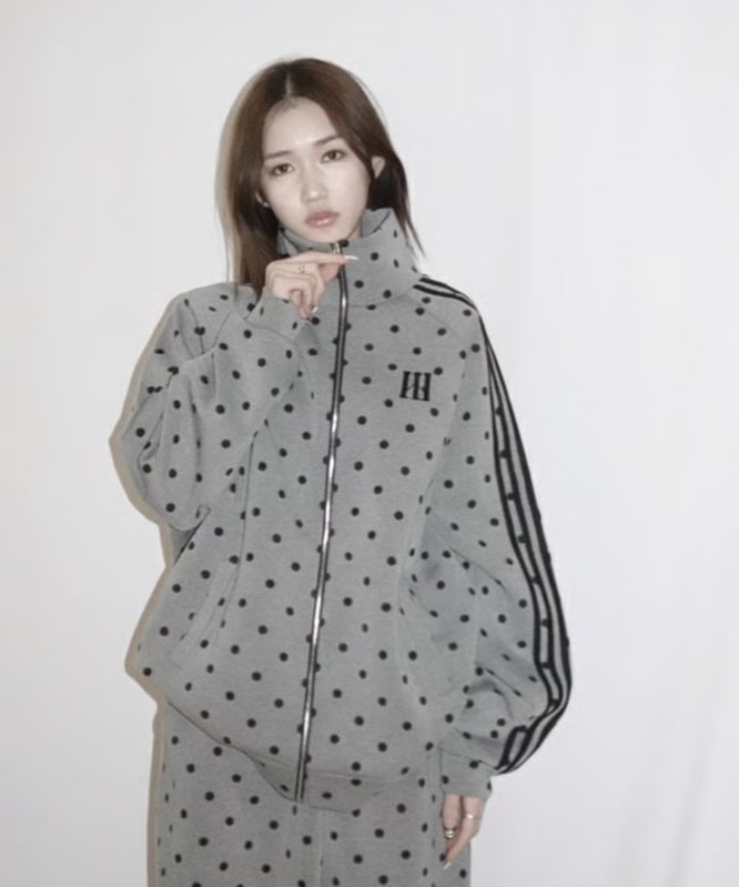 line unisex jersey jacket (gray) | KISS THE CLUB