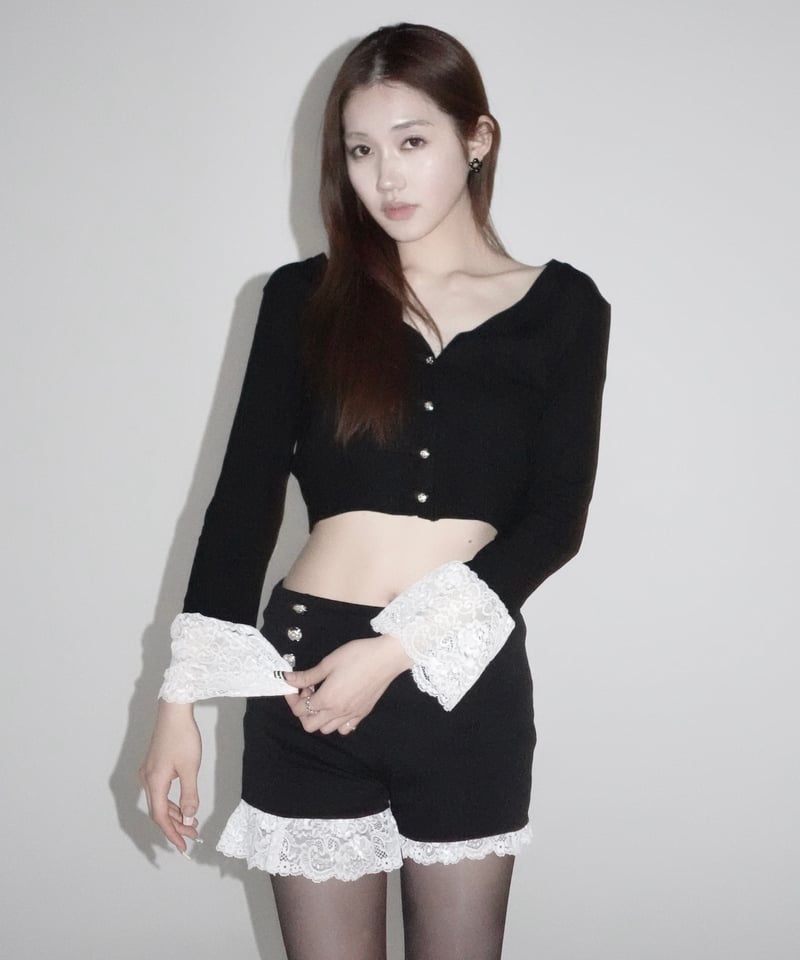 トップス kiss the club lace cropped cardigan lace cropped cardigan | KISS THE CLUB