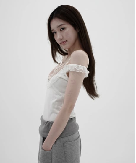 animal frill camisole