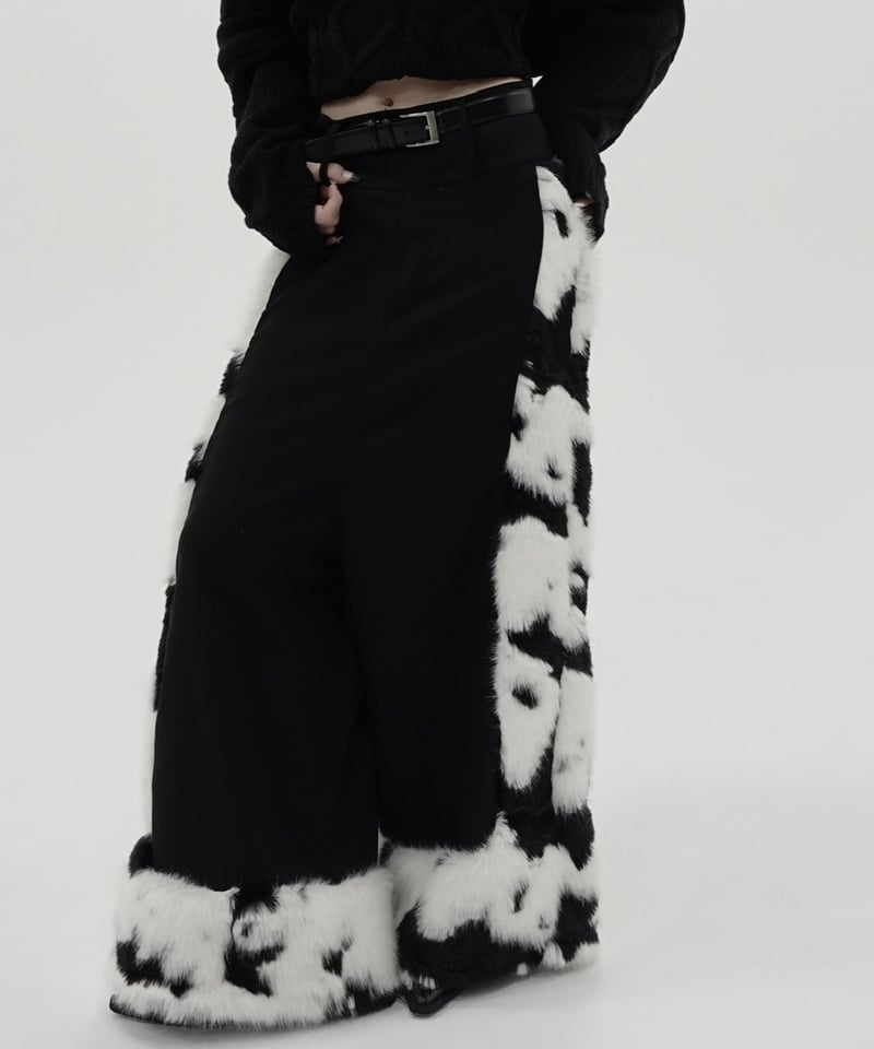 fur loose pants | KISS THE CLUB
