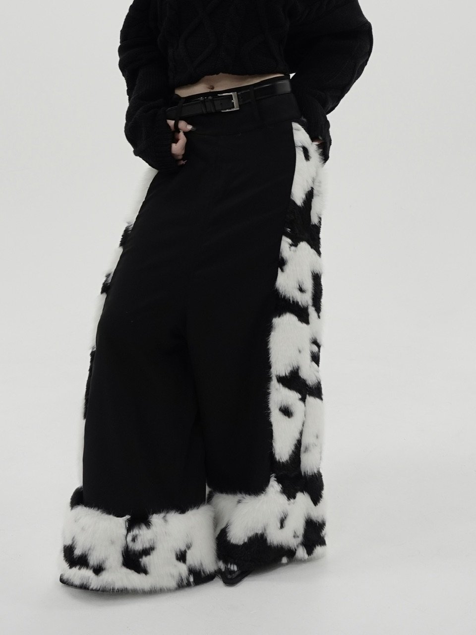 KISS THE CLUB cozy fur shorts cow キスザクラブ fur loose pants | KISS THE CLUB