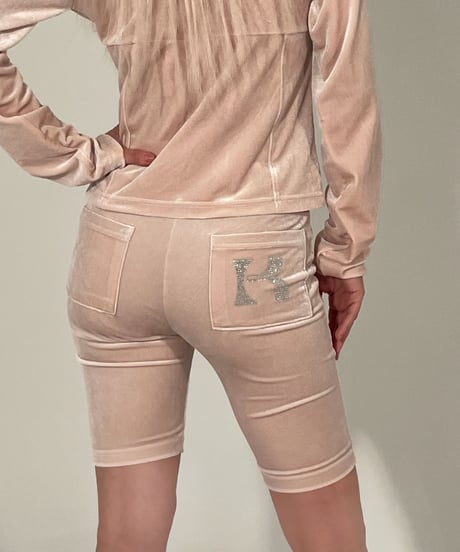 【再入荷】velours biker pants
