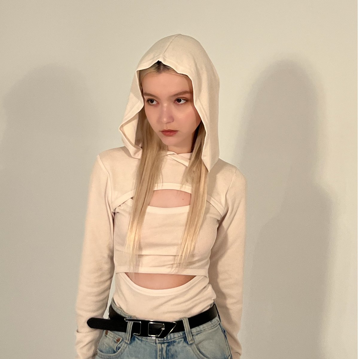 トップス kisstheclub body line hoodie black body line hoodie | KISS THE CLUB