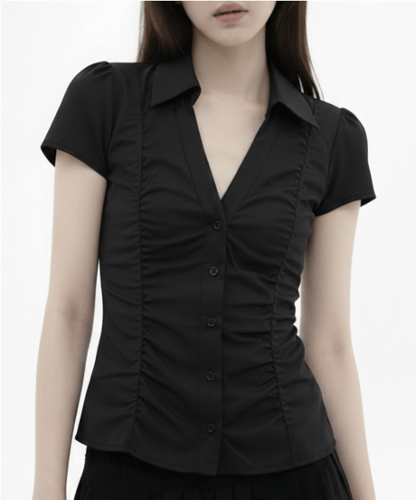 v neck lady shirt