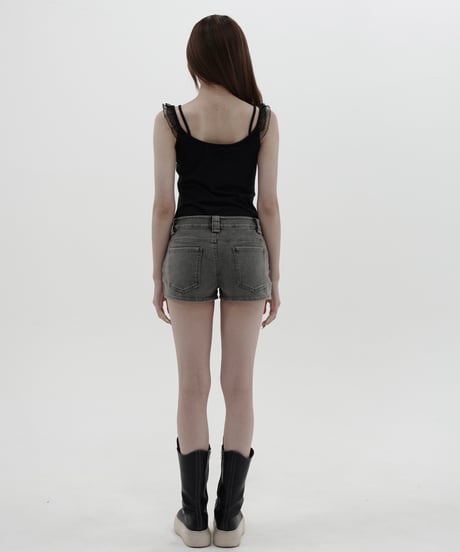 bijou denim short pants