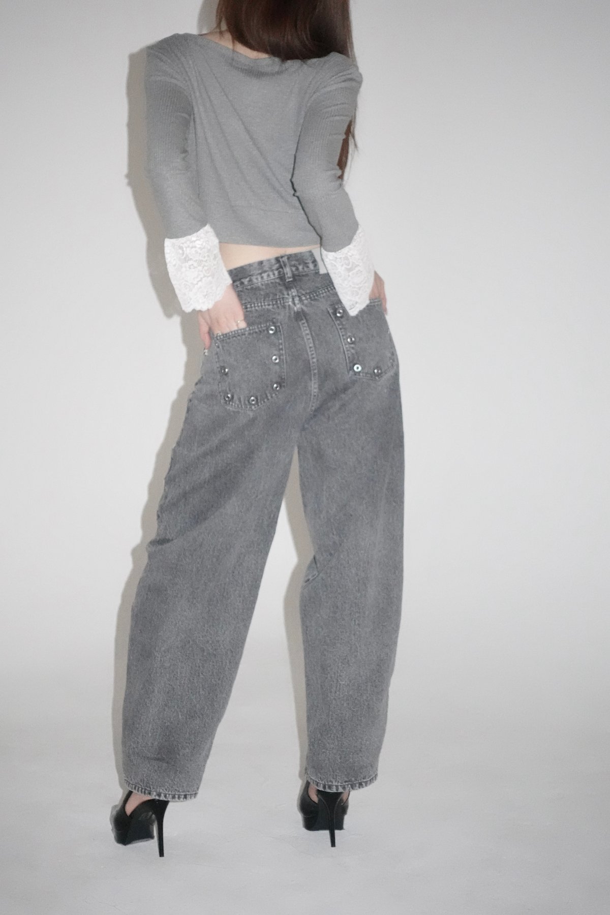 grommet wide pants | KISS THE CLUB