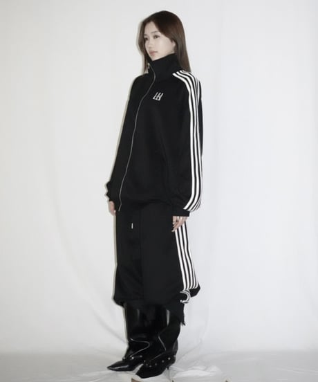 line unisex jersey jacket (black)