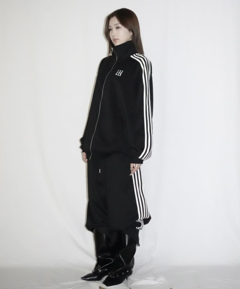 line unisex jersey jacket (black) | KISS THE CLUB