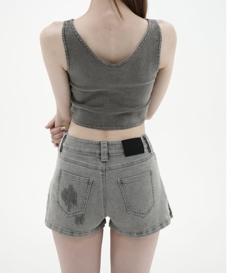zip pocket denim pants
