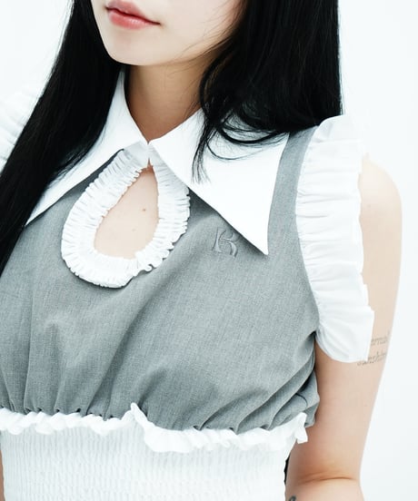 【再入荷】bare frill tops