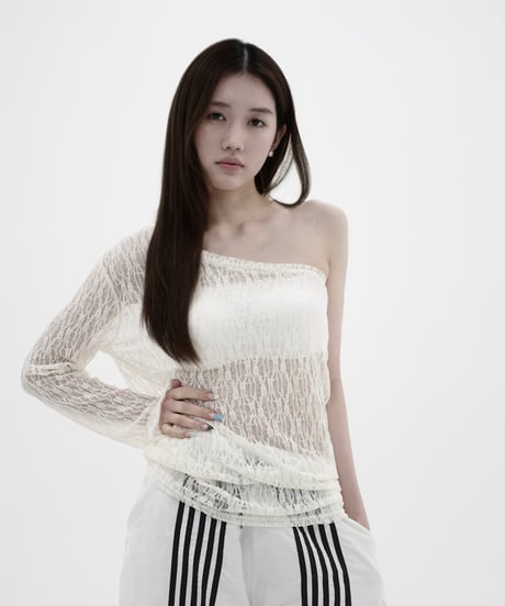lace oneshoulder tops