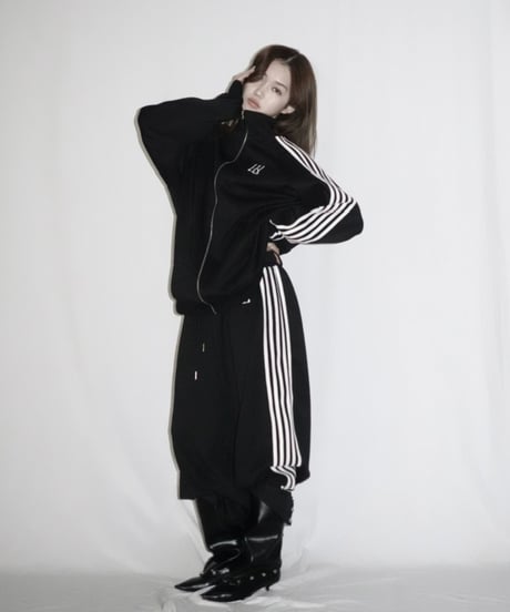 line unisex jersey jacket (black)