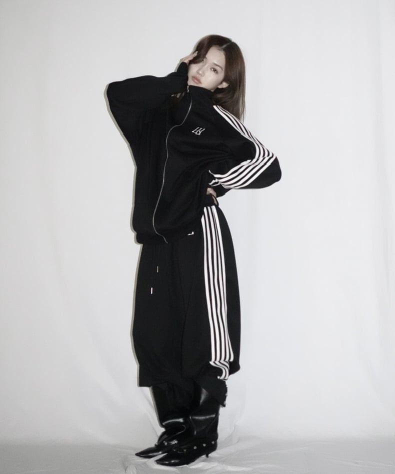 トップス KISS THE CLUB line unisex jersey line unisex jersey jacket (black) | KISS THE CLUB
