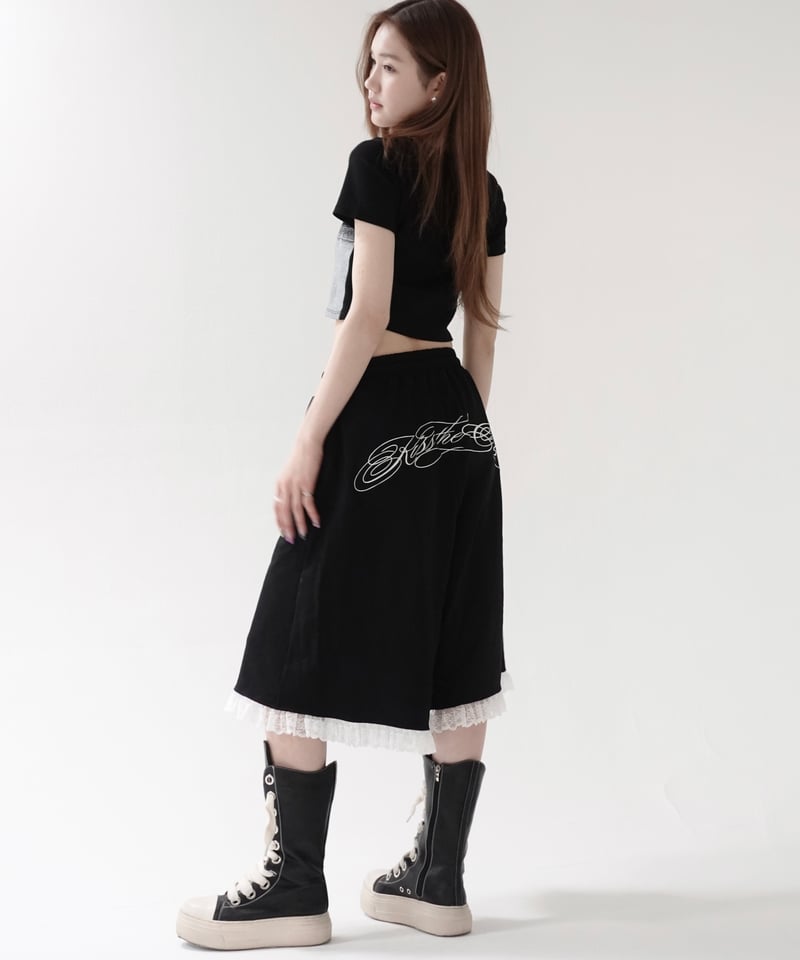 lace half pants | KISS THE CLUB