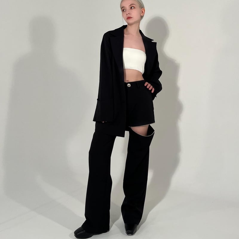 2way cut slacks pants | KISS THE CLUB