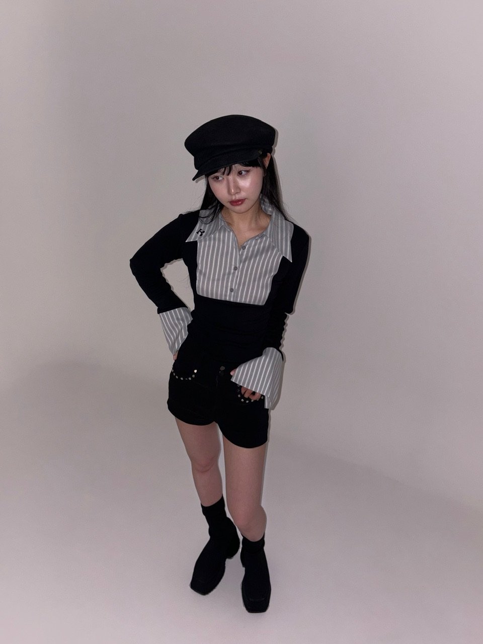 lady slim shirt tops | KISS THE CLUB