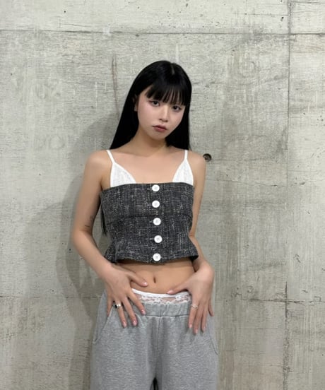 tweed lace camisole