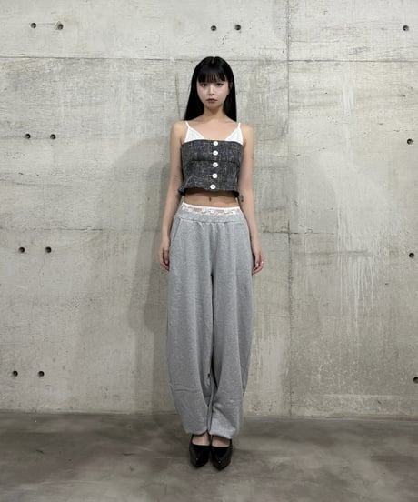 tweed lace camisole
