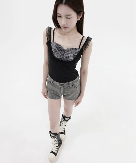 animal frill camisole