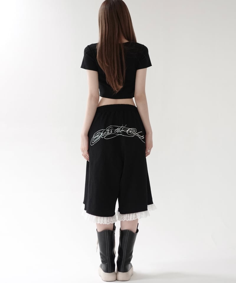 lace half pants | KISS THE CLUB