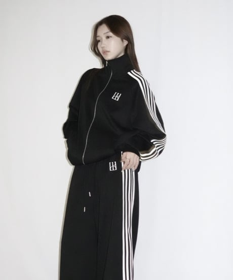 line unisex jersey jacket (black)