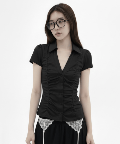 v neck lady shirt