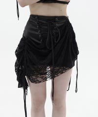 satin amour layerd shorts