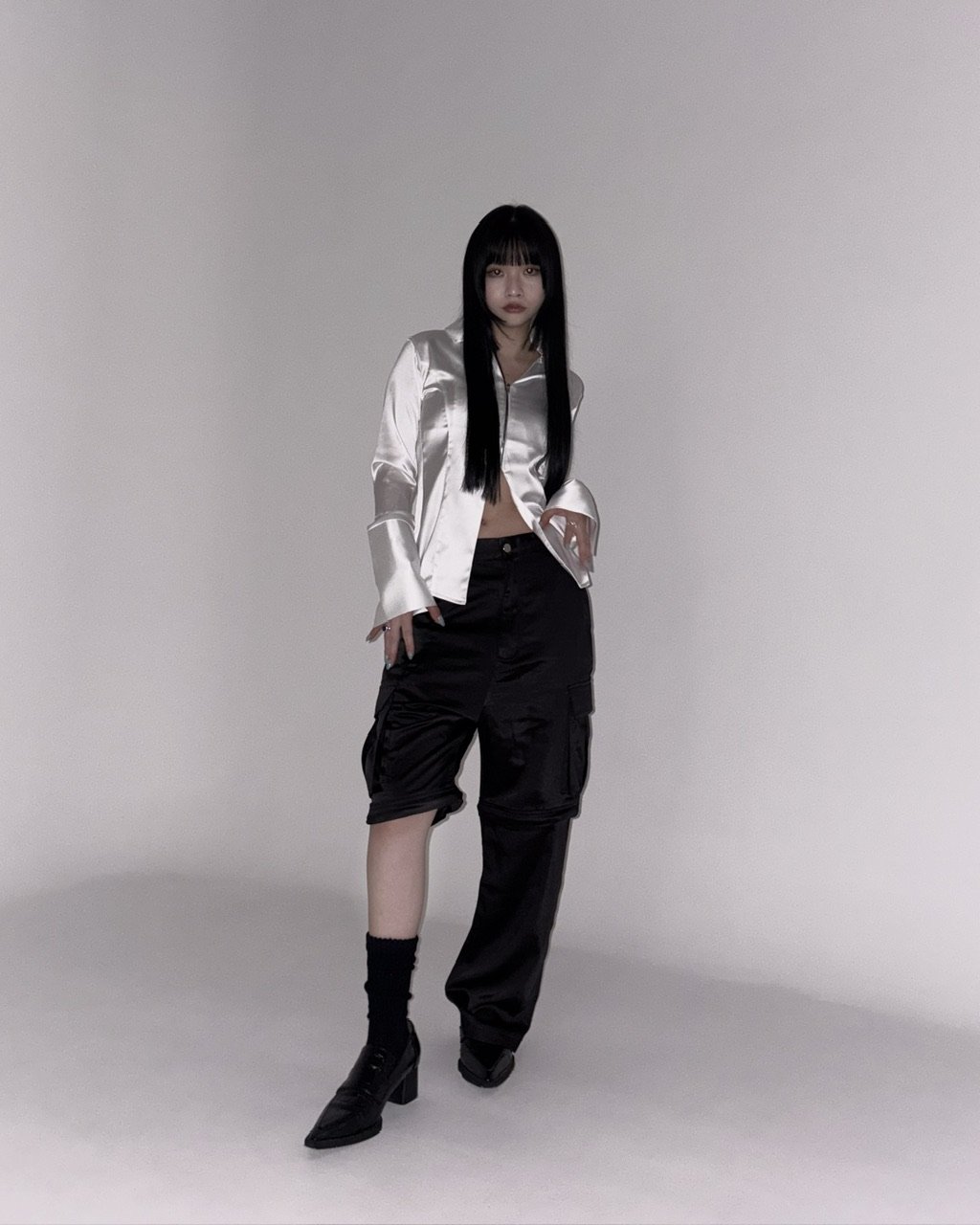 satin luxe shirt | KISS THE CLUB